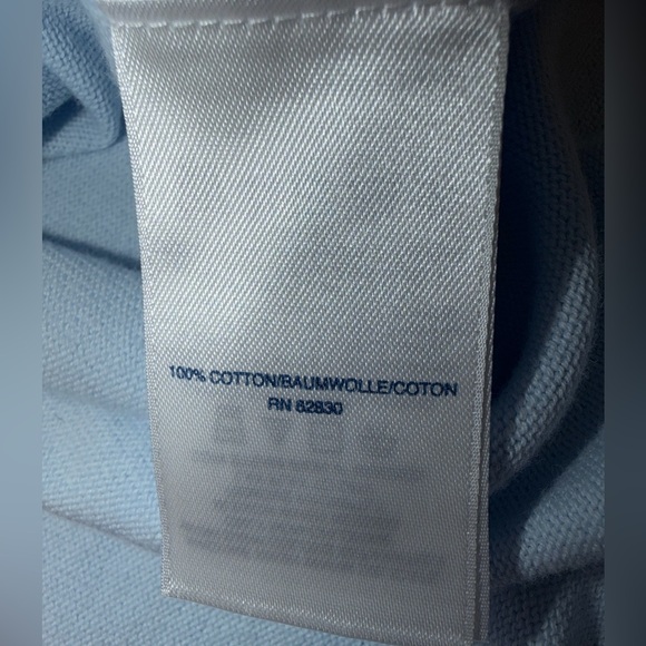 Lands’ End Blue Peach Colorblock Cotton Cardigan Sweater Button Front M - Picture 6 of 7